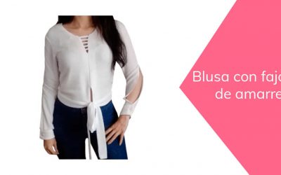 Blusa con fajón de amarre