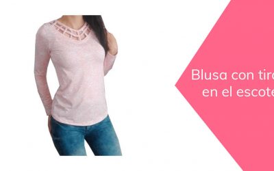 Blusa con tiras en el escote corte y confección