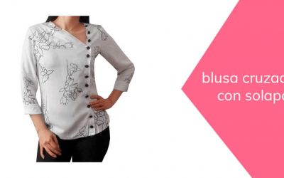 Blusa cruzada con solapa
