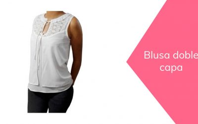 Blusa doble capa corte y confección