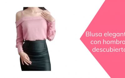 Blusa elegante hombros descubiertos con puños