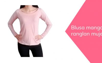 Blusa manga ranglan mujer