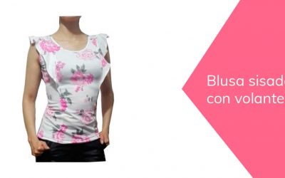 Blusa sisada con volantes verticales