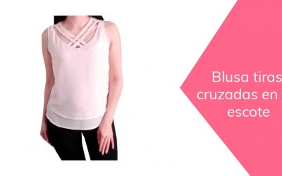 Blusa tiras cruzadas en el escote