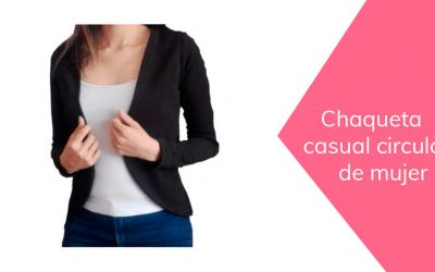 Chaqueta casual circular de mujer