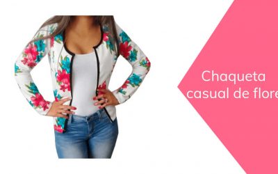 Chaqueta casual floreada