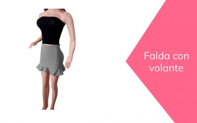 Falda con volante