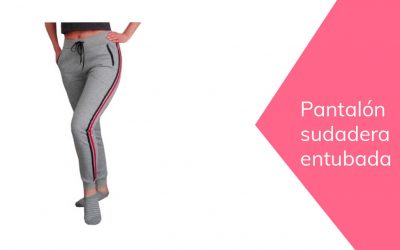 Pantalón de sudadera entubada de mujer