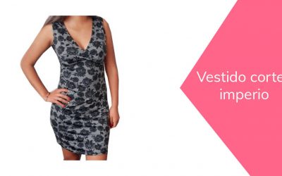 Vestido corte imperio cruzado en busto