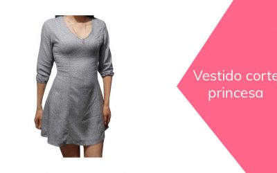 Vestido corte princesa para mujer