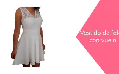 Vestido de falda con vuelo corte y confección