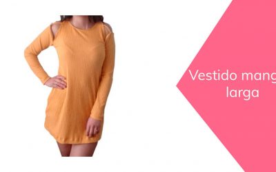 Vestido manga larga