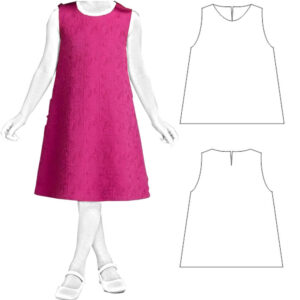 VESTIDO LÍNEA A DE NIÑA Ref. 1135