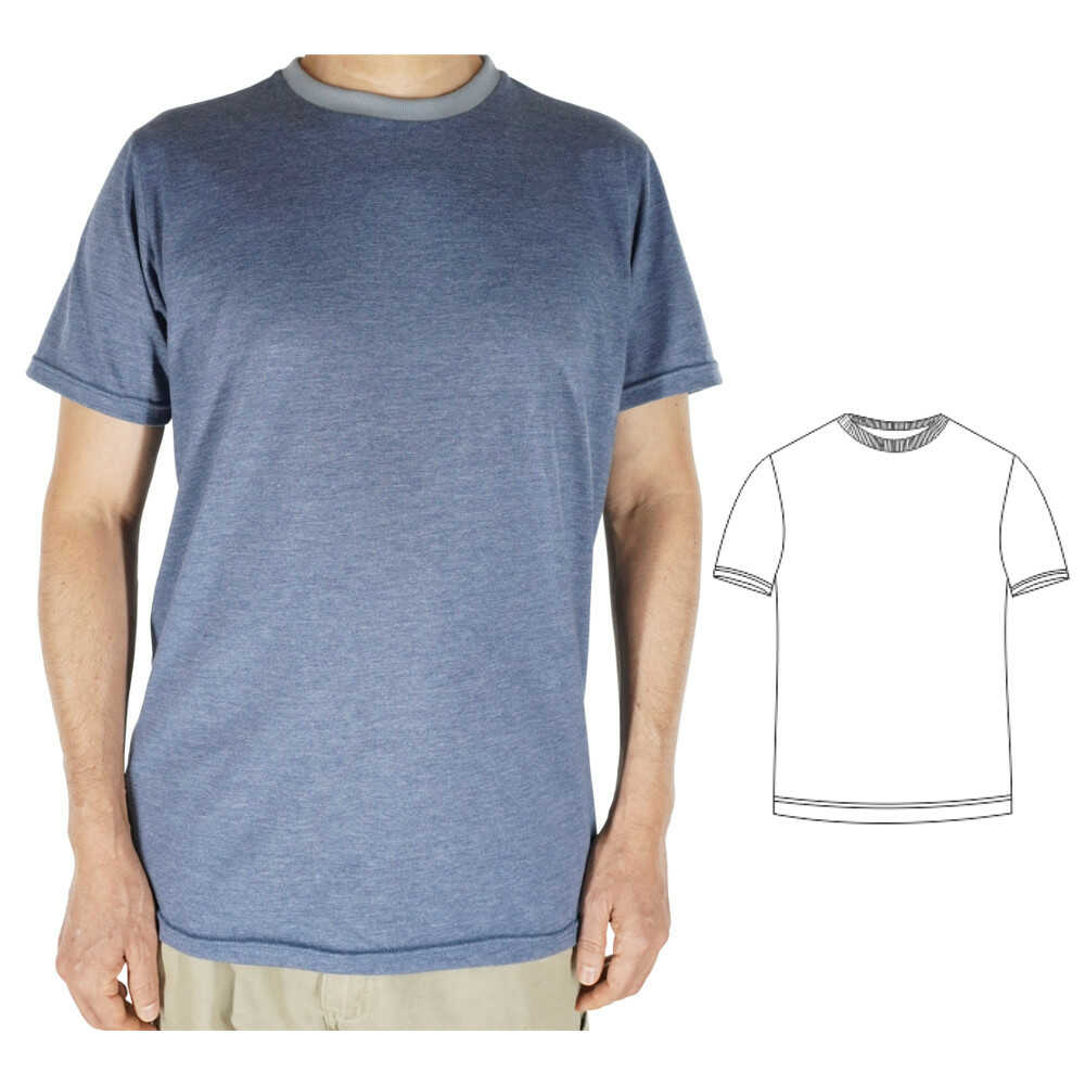 Patrón camiseta básica hombre gratis descargable en PDF
