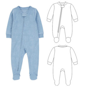 PIJAMA ENTERIZA CON ZAPATO DE BEBÉ Ref. 1299
